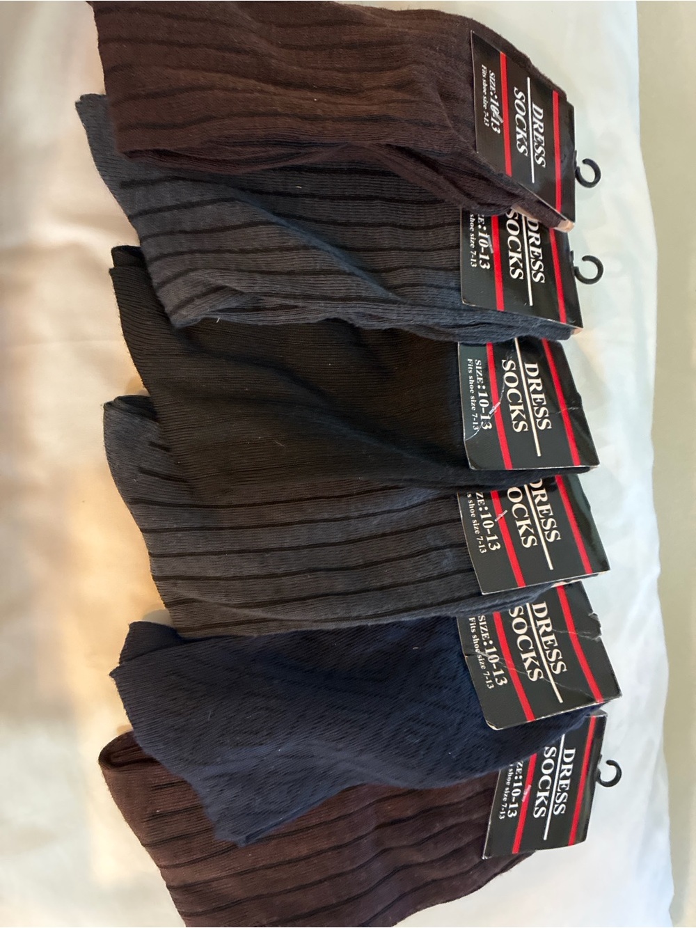 Men's Ribbed Dress Socks Pack - Brown, Gray, Black, Navy